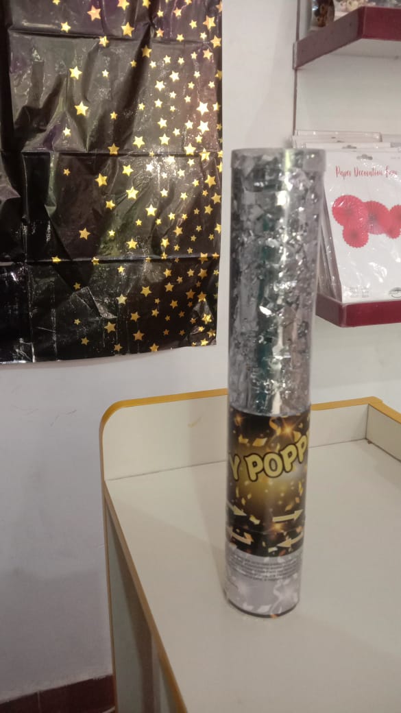 silver&gold  glitter pooper 40cm
