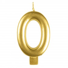 Nunber Chrome Candle 0 Gold