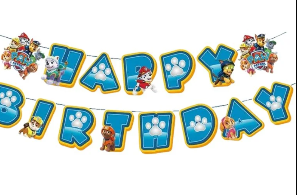 paw patrol theme banner